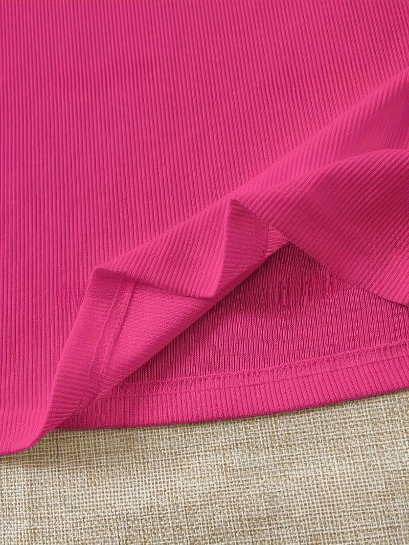 Solid Color Crew Neck Tank Top Vacation Ruffle Trim - Temu Canada | Temu Affiliate Program