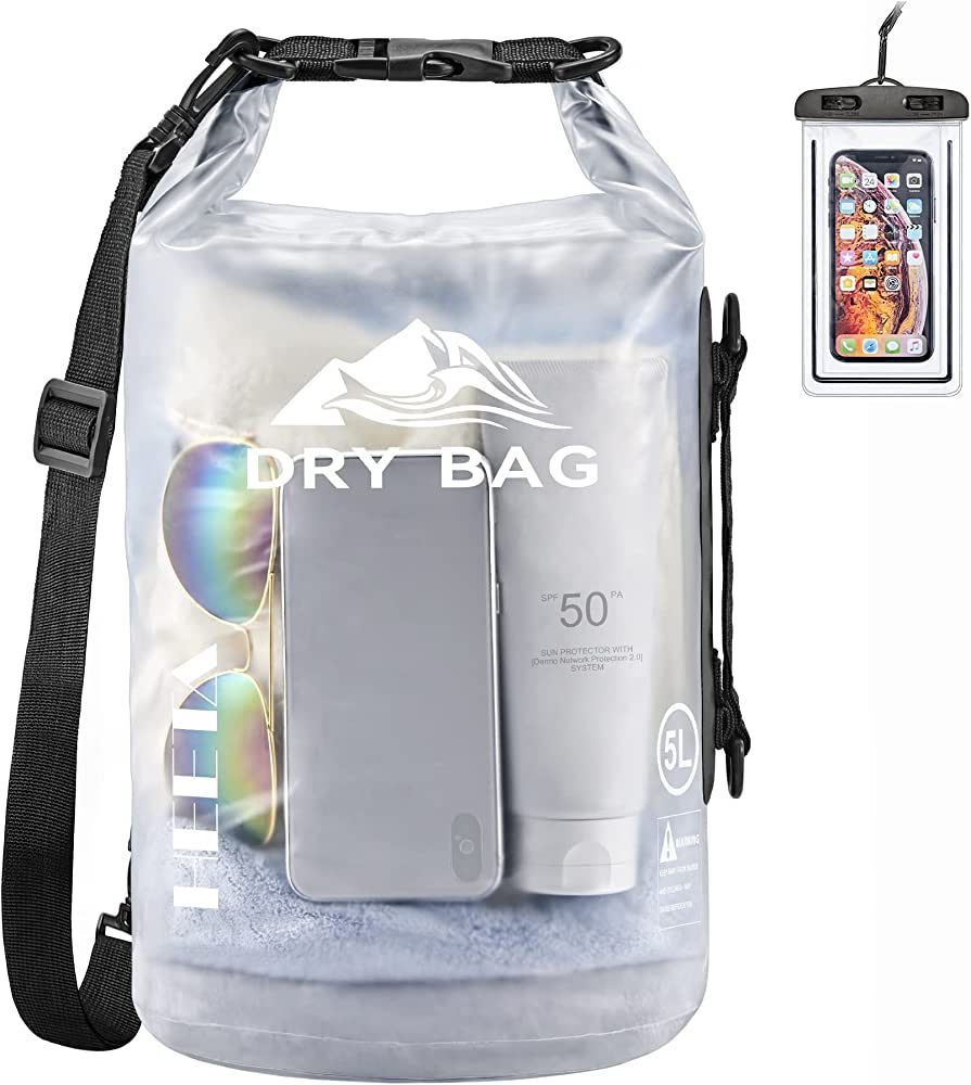 HEETA Waterproof Dry Bag for Women Men, 5L/10L/20L/30L/40L Roll Top Lightweight Dry Storage Bag B... | Amazon (US)