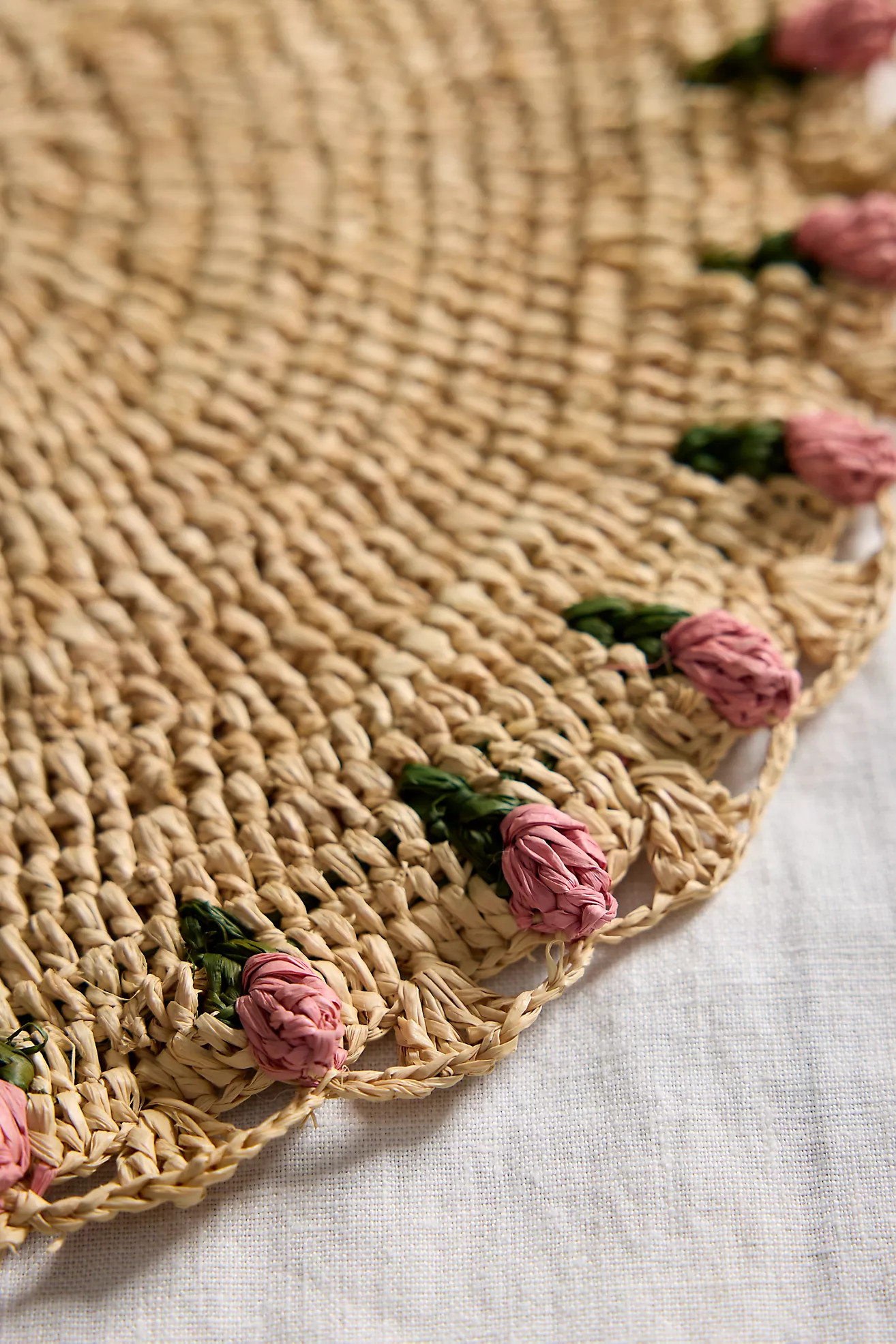 Tulip Border Raffia Placemat | Terrain