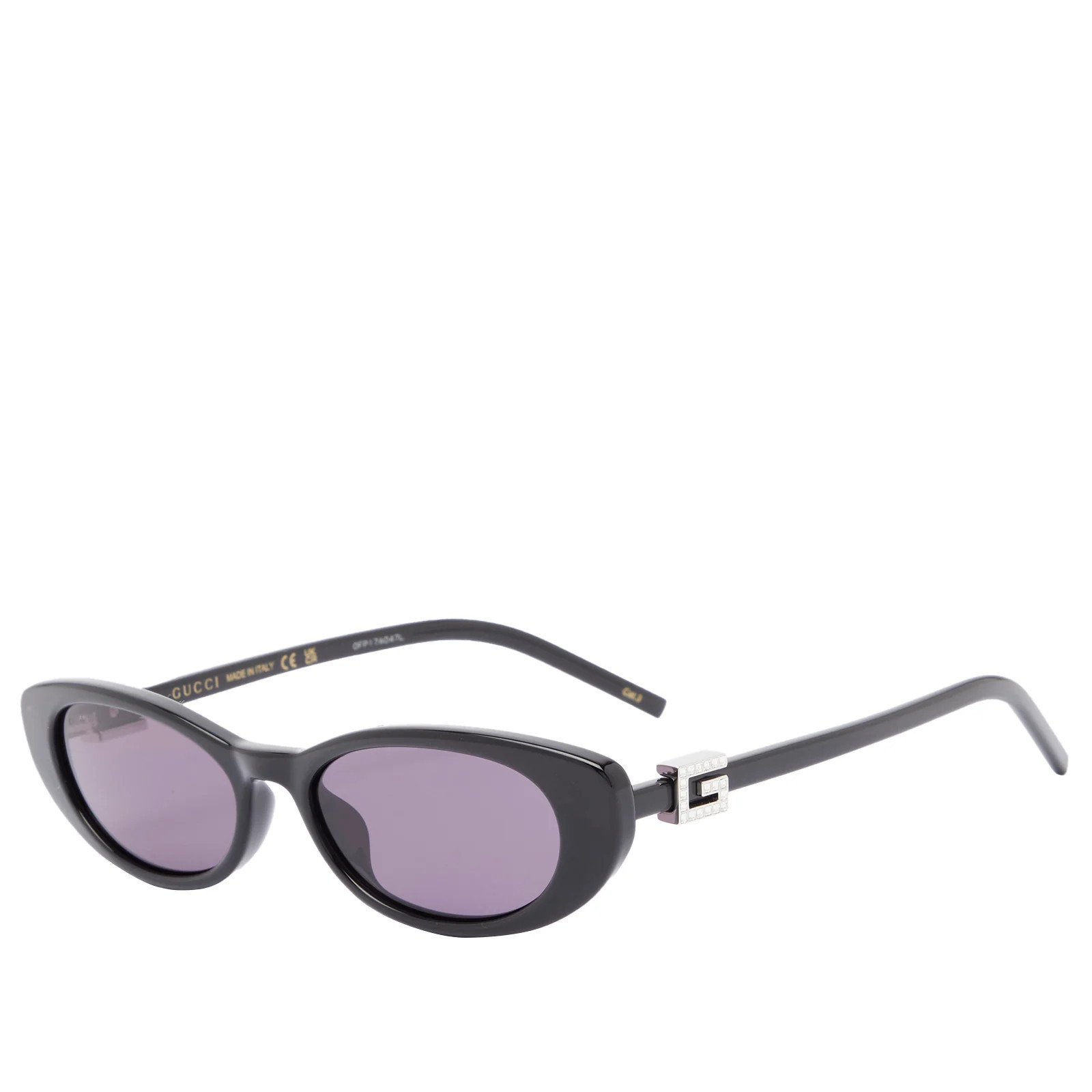 Gucci Women's G String Sunglasses in Black/Grey | END. Clothing | END. Clothing