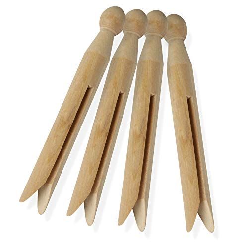 Honey-Can-Do Round Wooden Clothespins, 100 Pack | Amazon (US)