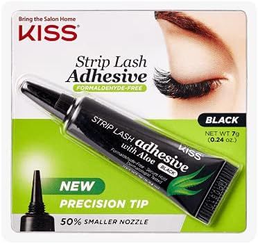 KISS Black Strip Lash Adhesive with Aloe, Dermatologist Tested, Formaldehyde Free, Non-Irritant, ... | Amazon (US)