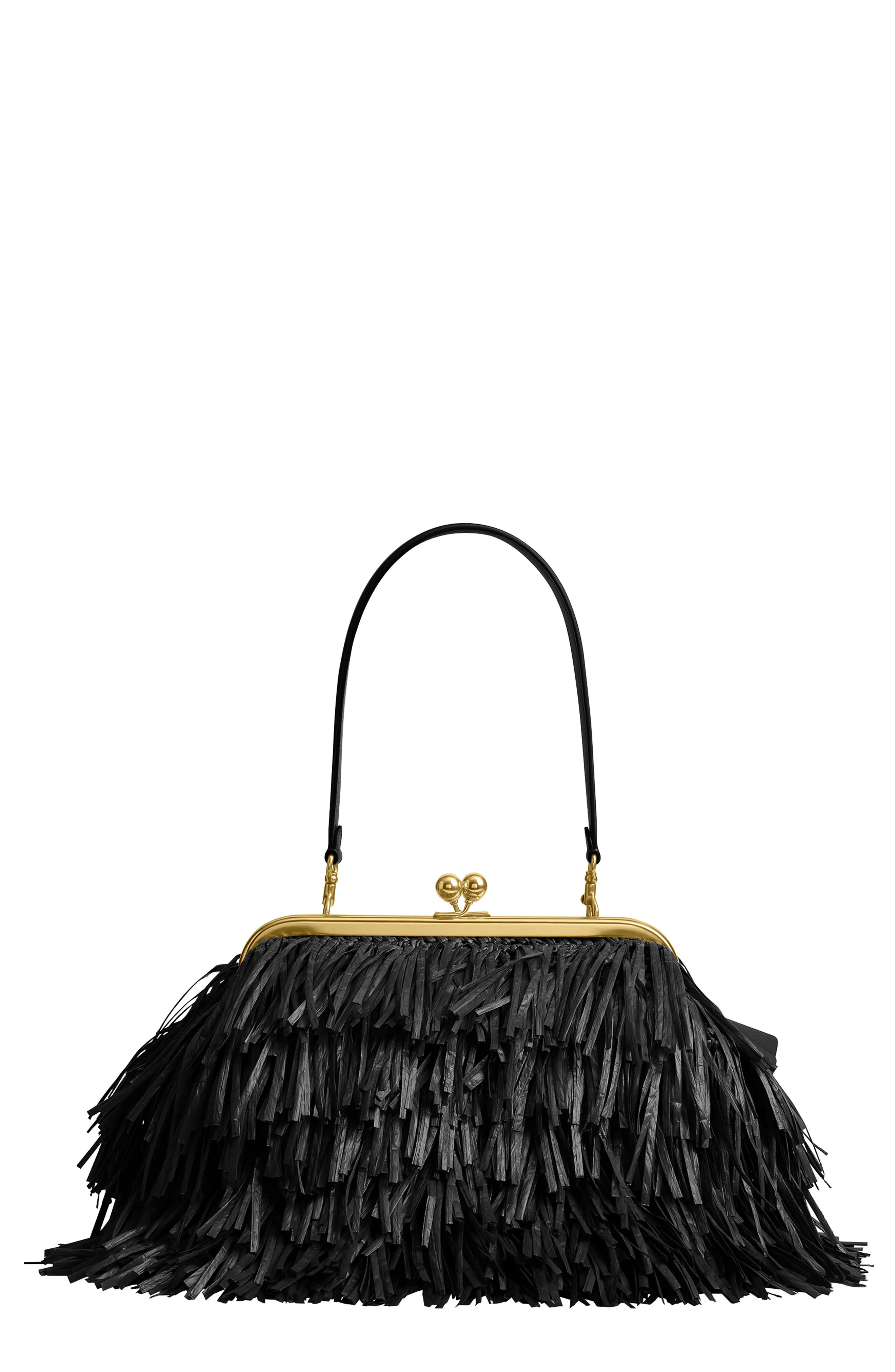 Kisslock Fringe Straw Frame Bag (Women) | Nordstrom | Nordstrom