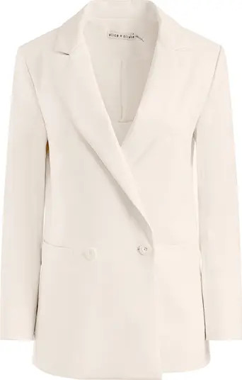 Alice + Olivia Double Breasted Faux Leather Blazer | Nordstrom | Nordstrom