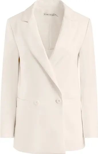 Alice + Olivia Double Breasted Faux Leather Blazer | Nordstrom | Nordstrom