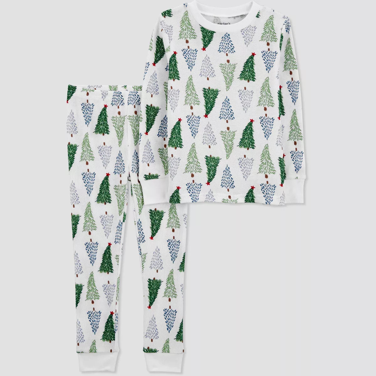 Carter's Just One You® Toddler 2pc Long Sleeve Christmas Trees Christmas Pajama Set - Green/Whit... | Target