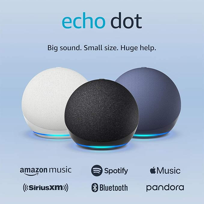 Echo Dot (latest release) | Big vibrant sound in a small device with Alexa to help with daily tas... | Amazon (US)