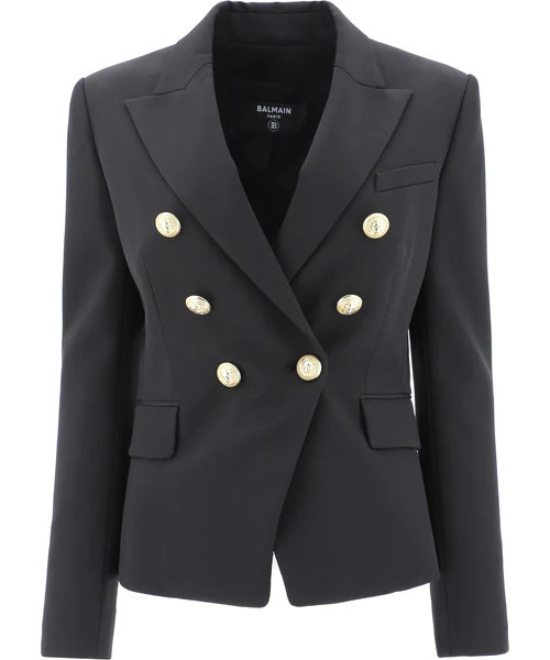 Balmain Double-Breasted Tailored Blazer | Cettire Global