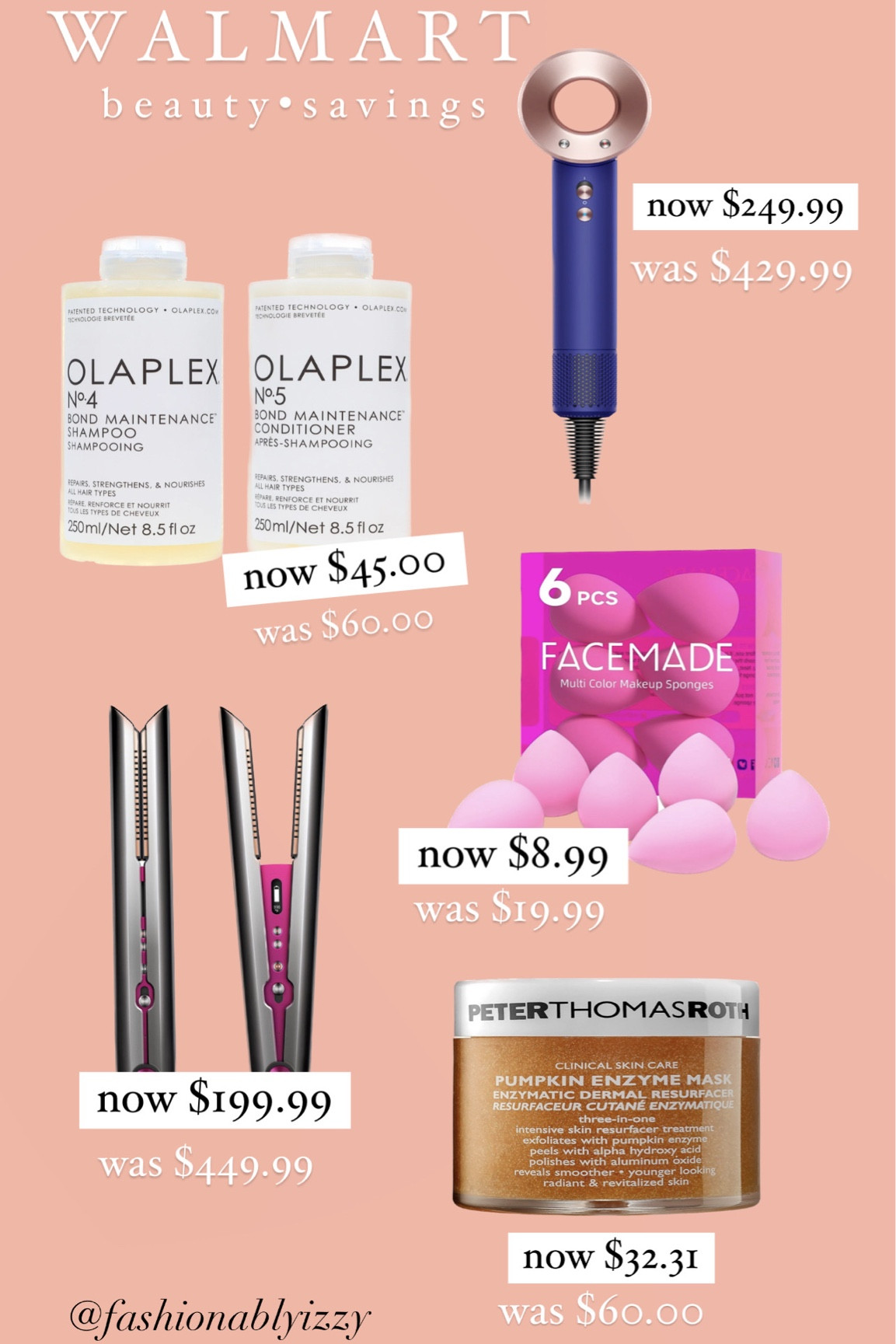 Walmart beauty savings 💄 Dyson sale, shampoo sale, pumpkin mask, makeup sponges 

#LTKbeauty #LTKsalealert #LTKGiftGuide