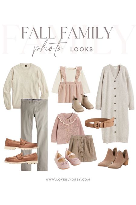 Stunning neutral fall family photo look. I love the pale pink and neutral looks for mom and dad. 

#LTKfamily #LTKFind #LTKstyletip