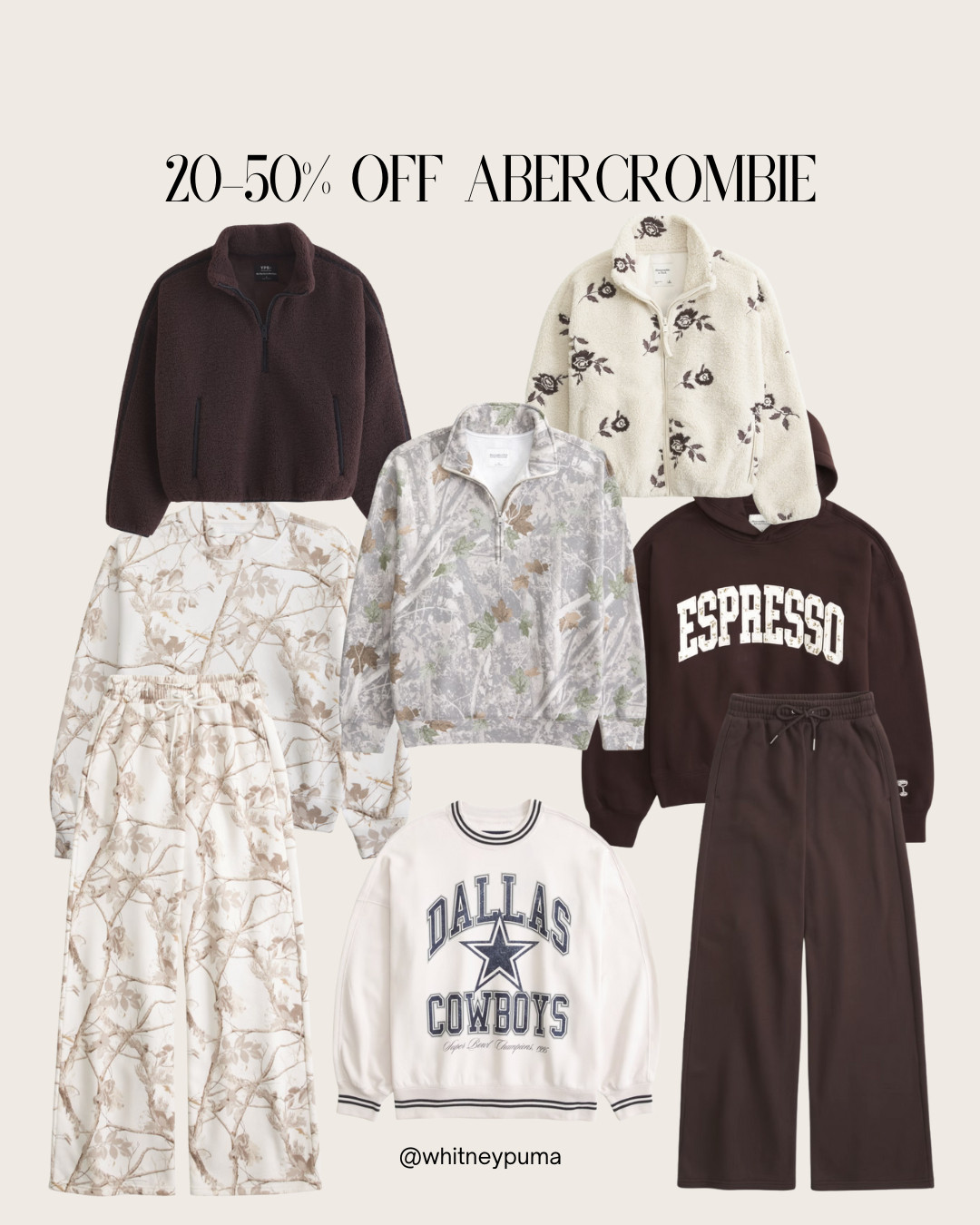  

 20-50% off Abercrombie Sweats, Camo Sweatshirt, the perfect sweatpants, chocolate brown sweats, women’s sweats, espresso sweats, Dallas cowboys, fleece jacket, hoodie, sweatsuit, matching set, lounge wear 