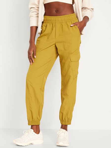 High-Waisted Ankle-Zip Cargo Jogger Pants | Old Navy (US)