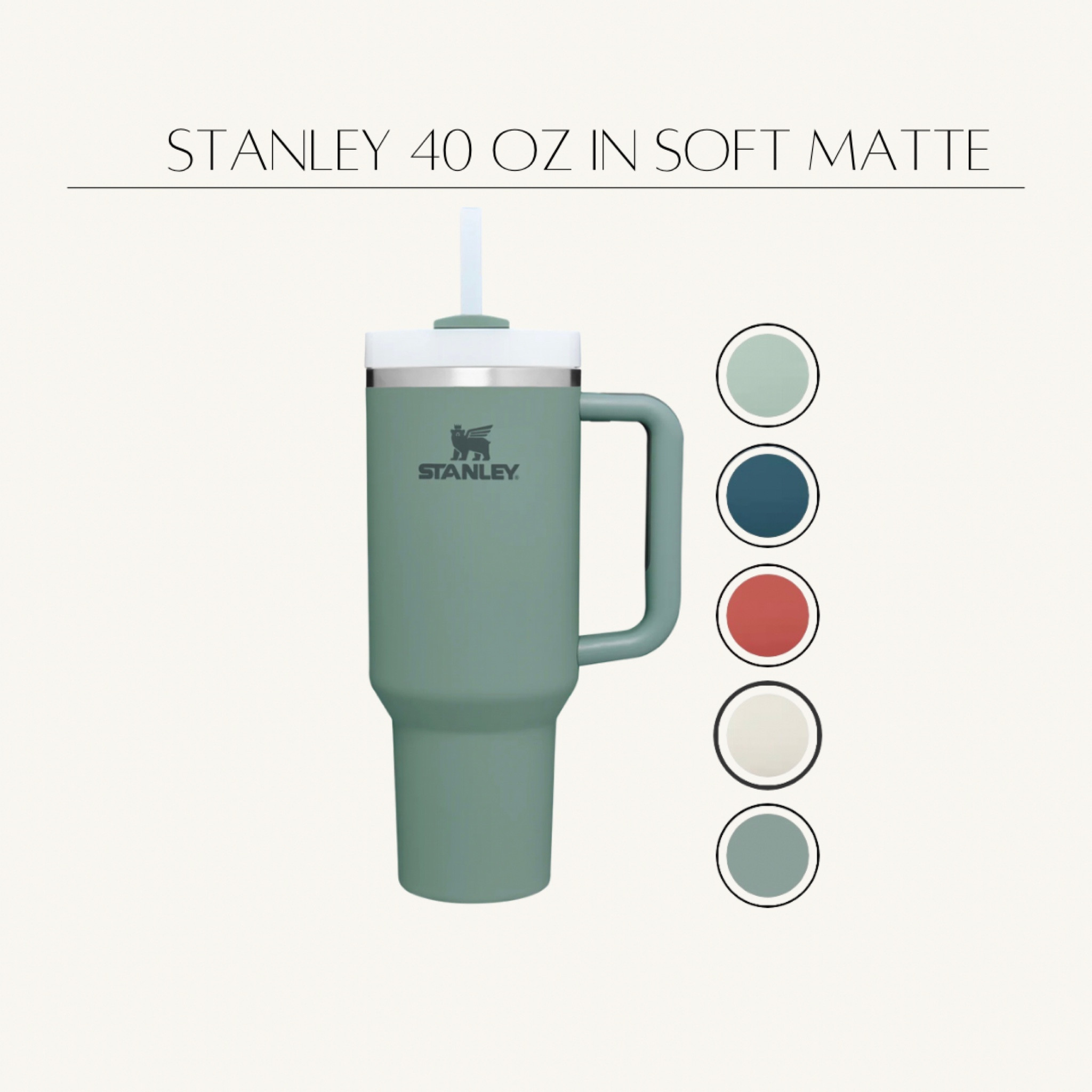 Soft matte Stanley 40 OZ tumblers. So cute!! Snag one while they are in stock! 

#LTKfamily #LTKfit #LTKGiftGuide