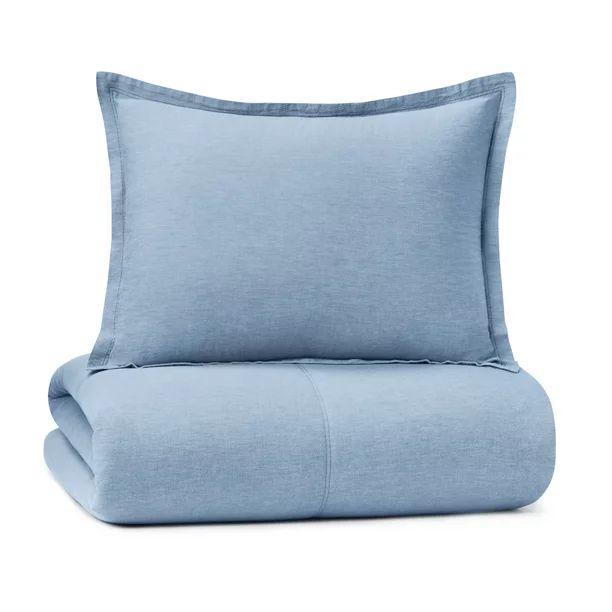 Gap Home Washed Denim Reversible Organic Cotton Comforter Set, Full/Queen, Blue, 3-Pieces - Walma... | Walmart (US)