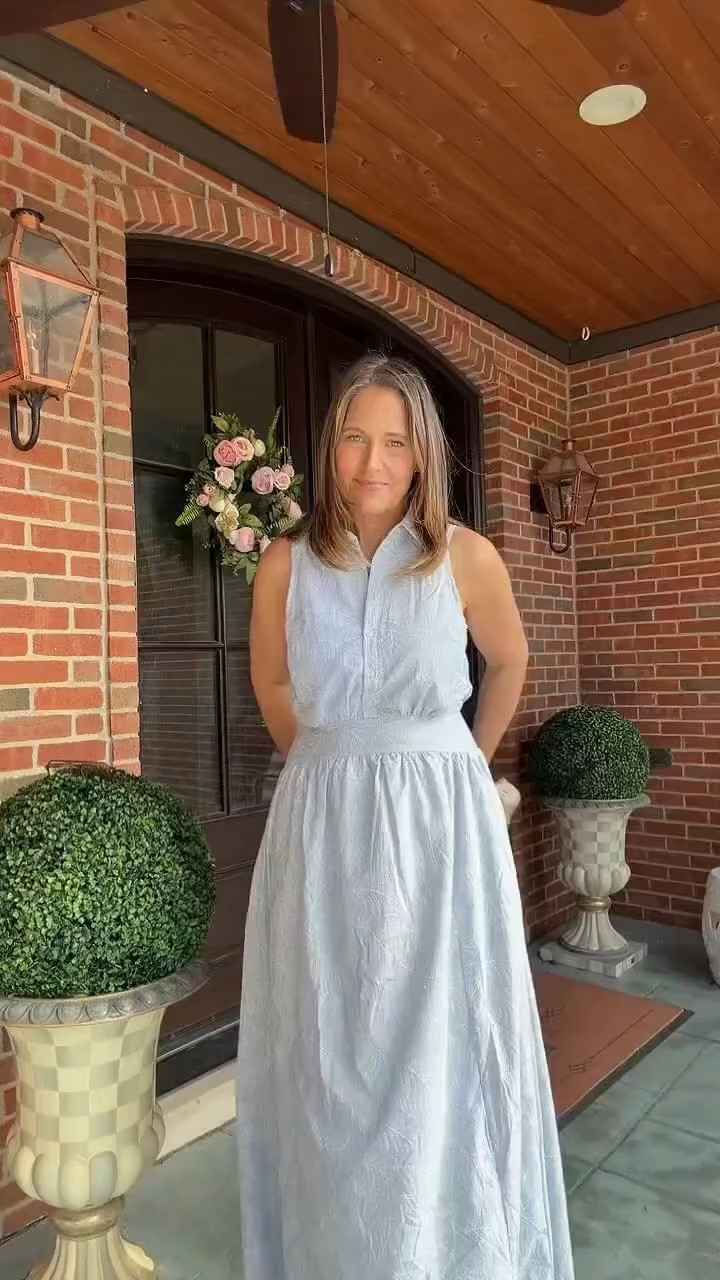 This soft blue dress with the prettiest linen fabric gives that high-end look without the price tag. It feels so easy to wear, which we love. We paired it with a fun lobster clutch and a striped sweater for a cute coastal vibe.

#LTKgrwm #LTKootd #LTKdayinmylife