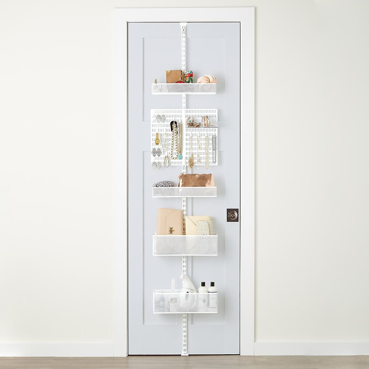 Elfa White Utility Mesh Closet Over the Door Rack | The Container Store