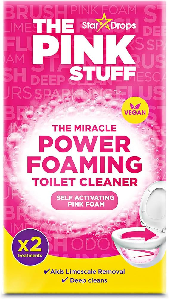 Stardrops - The Pink Stuff - The Miracle Power Foaming Toilet Cleaner - 2 Treatments - Self Activ... | Amazon (US)