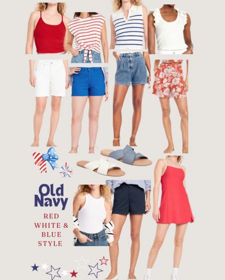 OLD NAVY RED, WHITE, & BLUE STYLE 🇺🇸❤️💙
Summer outfit inspo, July 4th outfit ideas, old navy sale, 

#LTKFindsUnder50 #LTKSaleAlert #LTKStyleTip