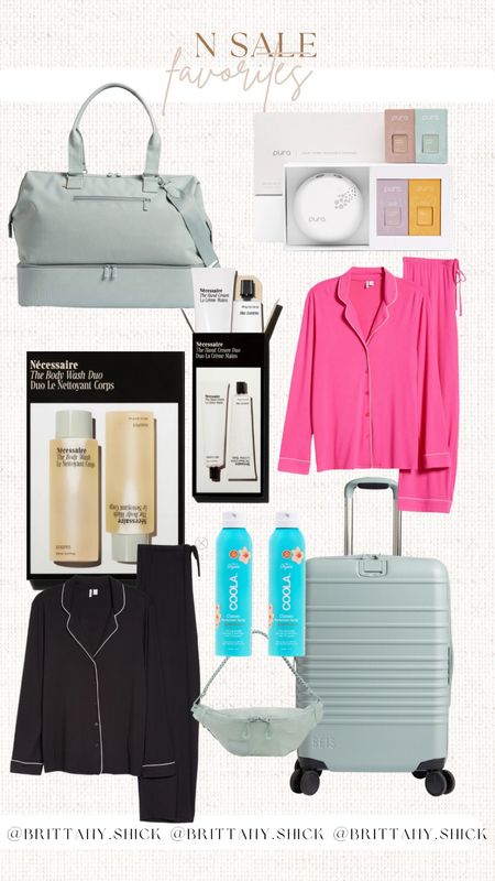 N Sale Nordstrom Anniversary Sale
Travel Beis Luggage Weekender Duffle Belt Bag Pura clean fragrance diffuser Necessaire Body Wash Hand Cream
Coola sunscreen 
Pajamas soft lounge ugg slipper

#LTKxNSale #LTKsalealert #LTKtravel