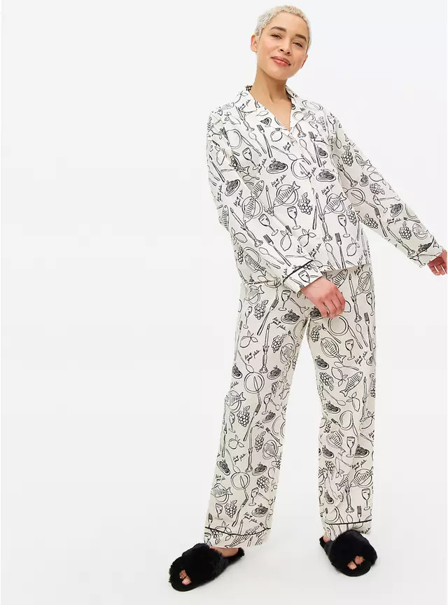 Mono Wine and Dine Printed Traditional Pyjamas 20 | Tu Clothing