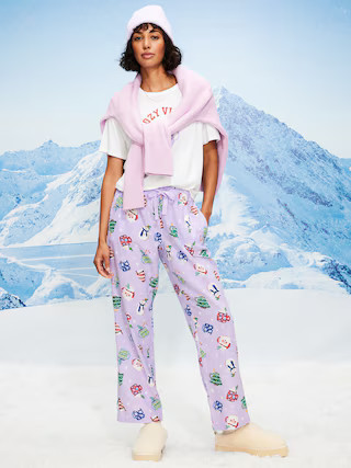 Mid-Rise Printed Flannel Pajama Pants for Women | Old Navy (US)