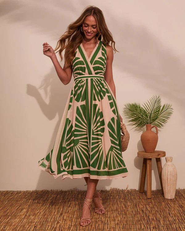 Palm Paradise Printed Midi Dress | VICI
