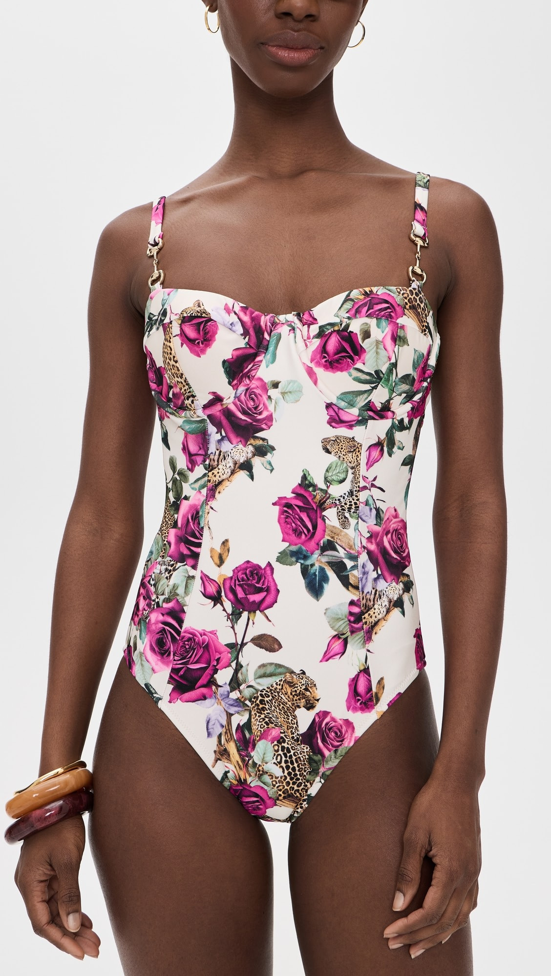 Amie Rose Leopard Jungle One Piece | Shopbop