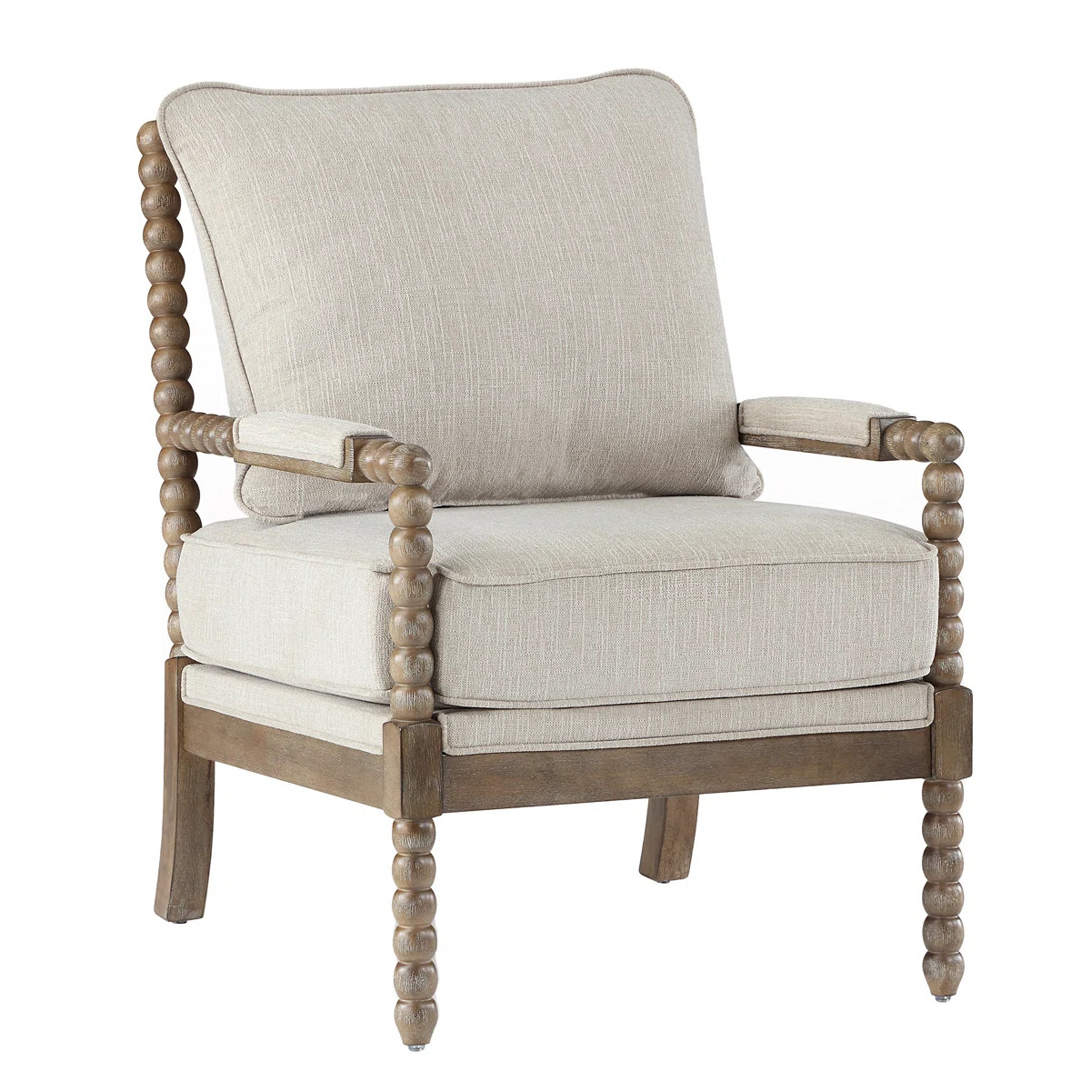 Lorentz Modern Farmhouse Accent Chair 25.5" Wide with Turned Wood and Solid Frame | Wayfair North America