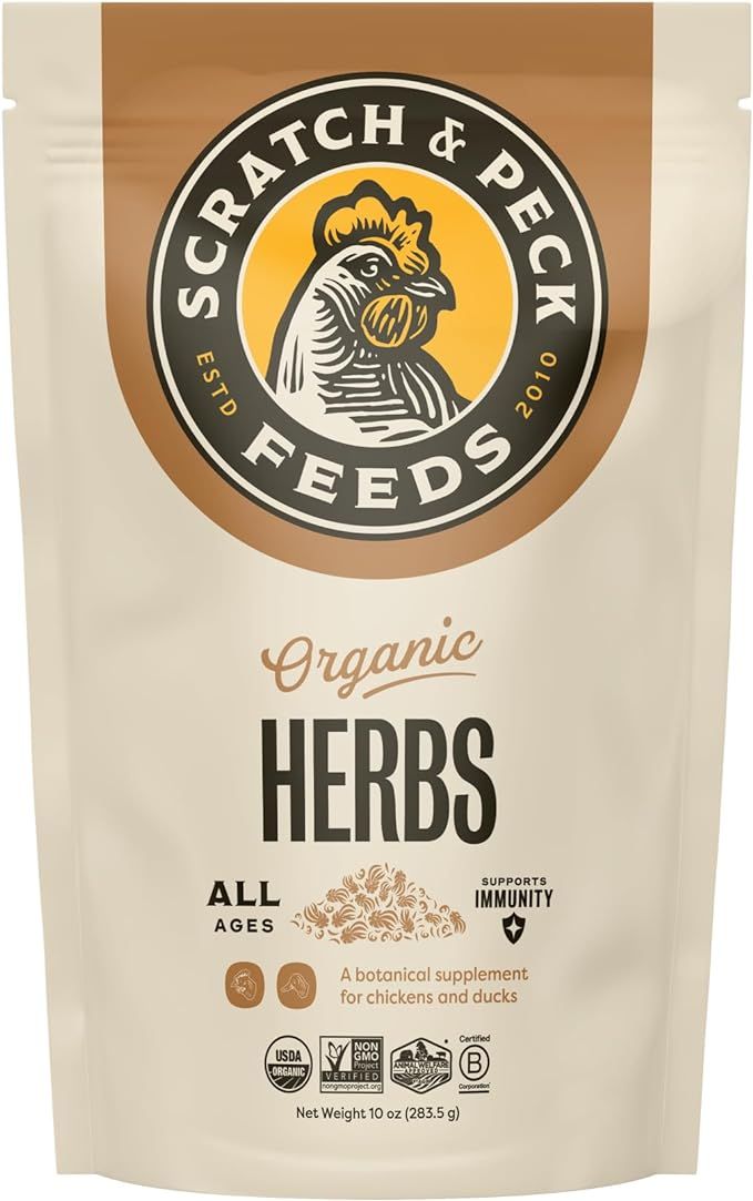 SCRATCH AND PECK FEEDS YOU ARE WHAT YOUR ANIMALS EAT Cluckin' Good Organic Herbs - 10 Ounce Suppl... | Amazon (US)