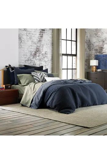 Tommy Hilfiger Vintage Pleated Comforter & Sham Set, Size Twin - Blue | Nordstrom