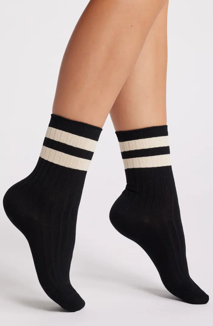 Le Bon Shoppe Her Varsity Cotton Blend Crew Socks | Nordstrom | Nordstrom