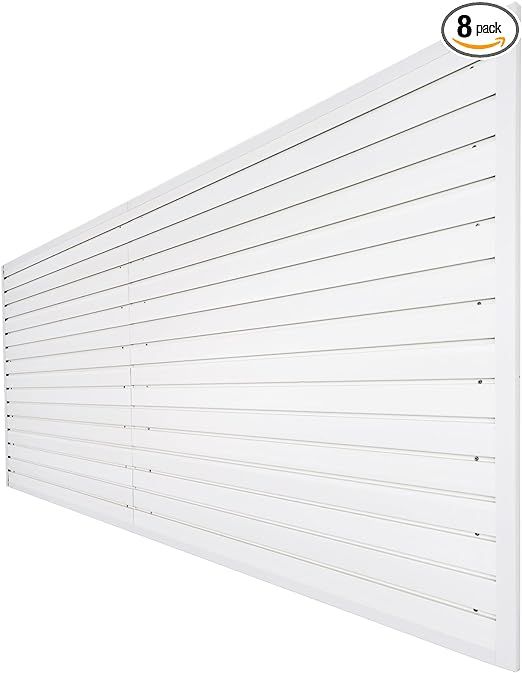 Slatwall Panels 4x8 ft Garage Wall Storage System, PVC Slat Wall Paneling Garage Organizers and S... | Amazon (US)