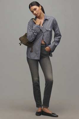 MOTHER The Dazzler Hover Mid-Rise Straight Jeans | Anthropologie (US)