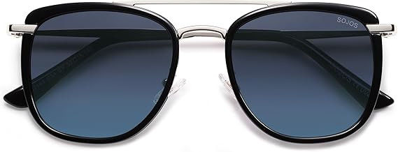 SOJOS Retro Aviator Square Polarized Sunglasses For Women Men,Vintage Women's Sun Glasses Shades ... | Amazon (US)
