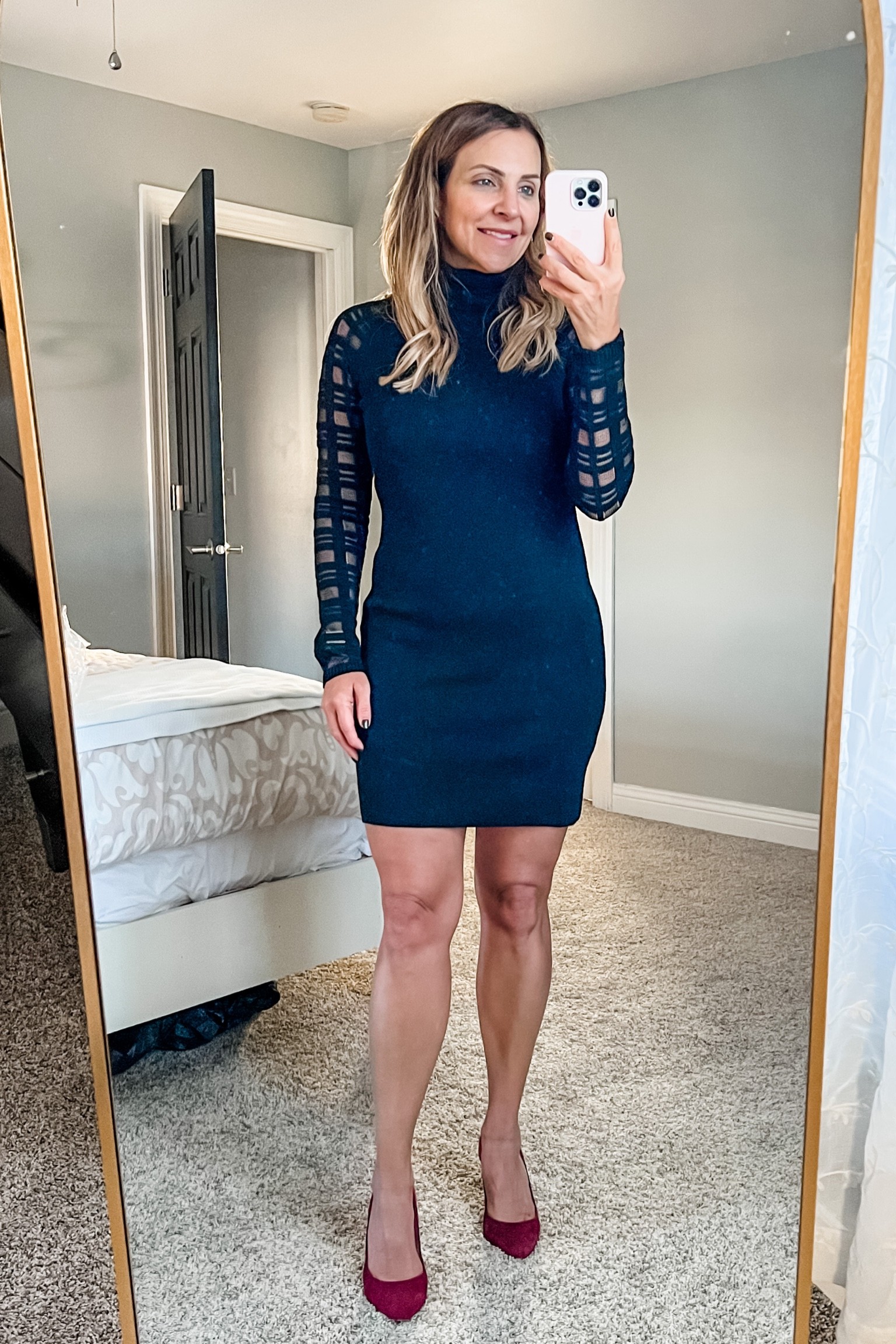 Trying on options for the holidays. This dress is so warm and really comfortable. The sleeve detail adds a little drama. Very versatile  

#LTKSeasonal #LTKHoliday
