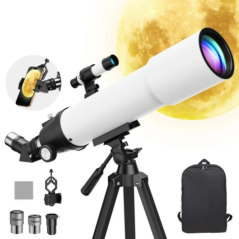 QUNSE Telescope for Adults and Beginners Astronomy, 90mm Aperture 500mm Professional Refractor wi... | Walmart (US)