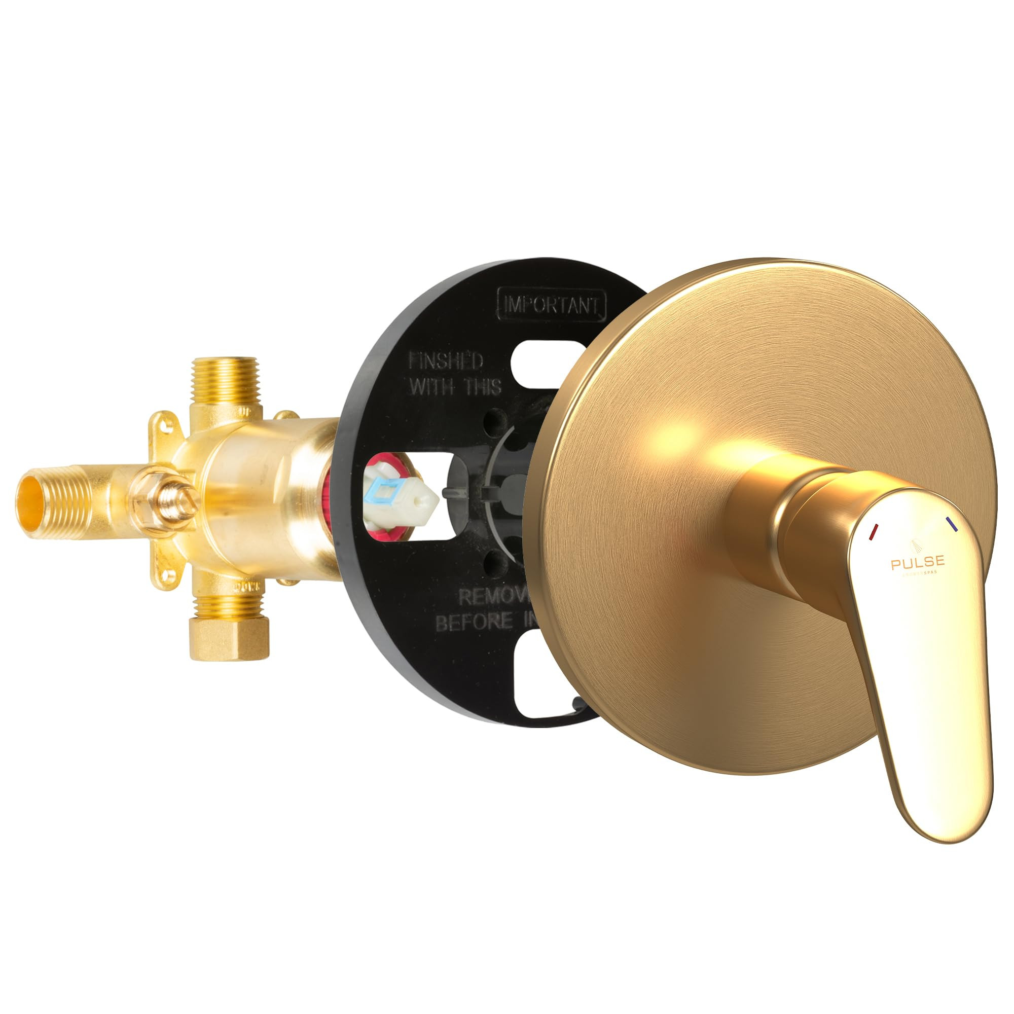 PULSE ShowerSpas TruTemp Pressure Balance Valve with Brushed Gold Trim Kit | Amazon (US)
