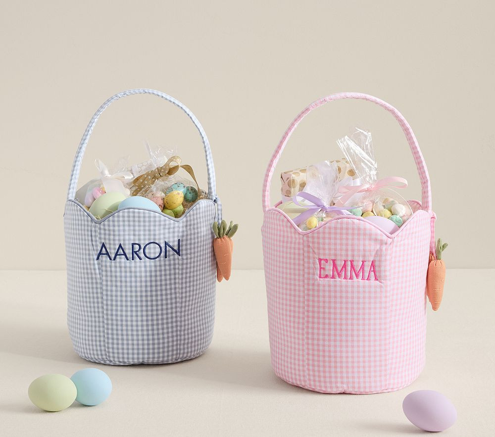 Gingham Scallop Easter Bucket | Pottery Barn Kids