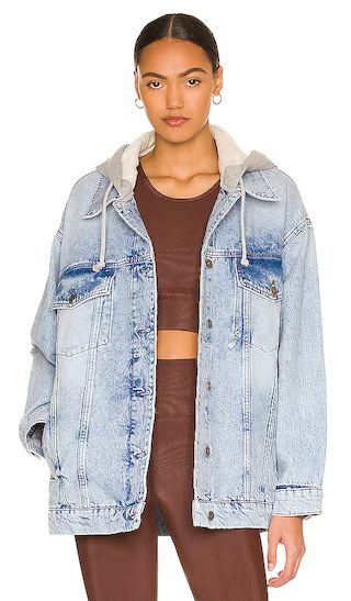 Flawless Hooded Denim Jacket in At It Again | Revolve Clothing (Global)