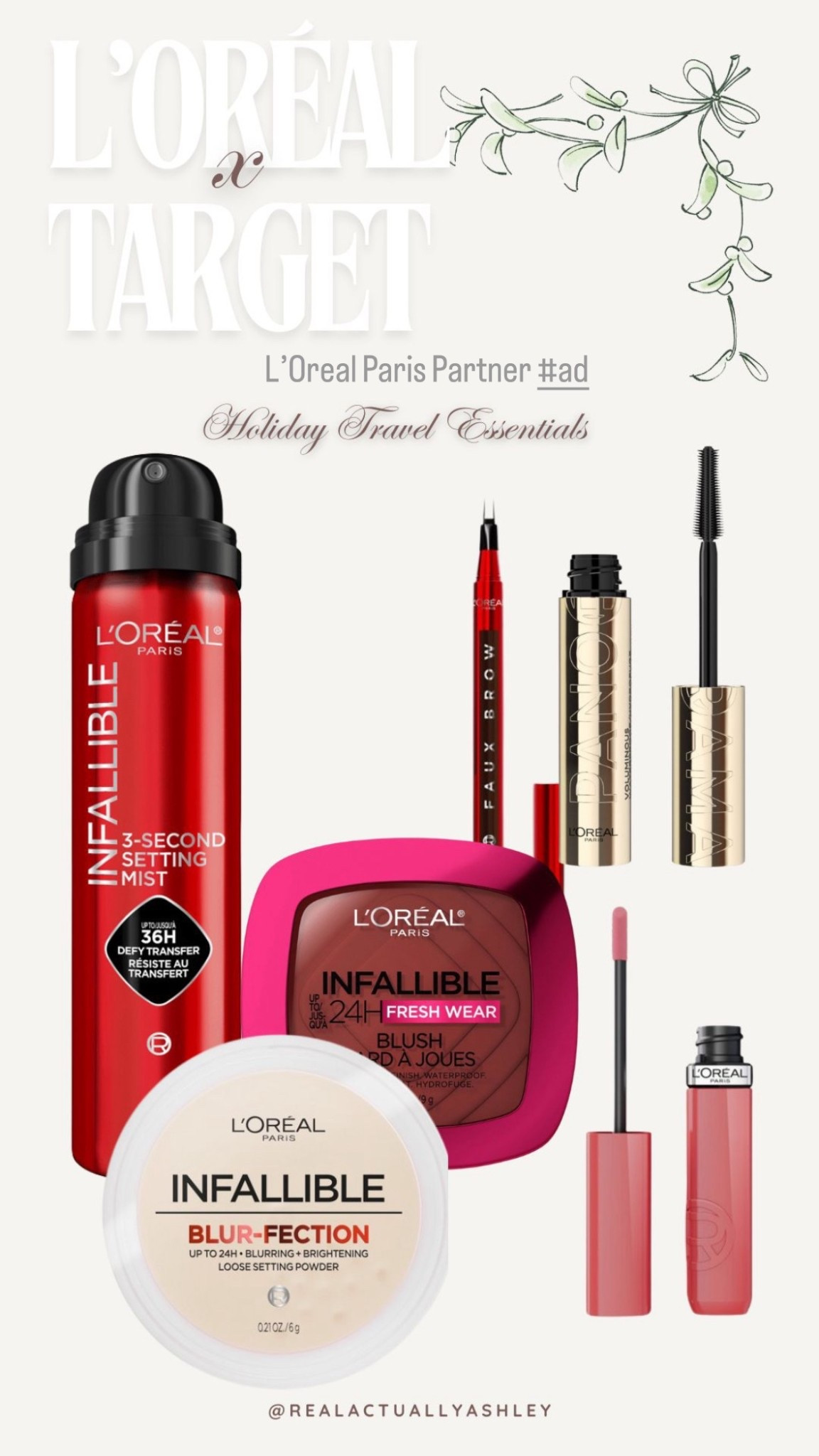 #LOrealParisPartner #ad 
Glam packed ✅ L’Oréal Infallible Setting Spray = stress-free travel glam no matter what the holiday season brings, AND it’s TSA  Approved  💄✨  You can get yours at #Target today! 
#LOrealParisMakeup #LOrealParisCosmetics #TargetPartner #Target 
@shop.Itk #liketkit
@lorealparis @target @targetstyle
