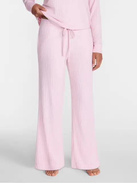 Joyspun Women's Cozy Lounge Collection Hacci Knit Sleep Pants, Sizes XS-3X