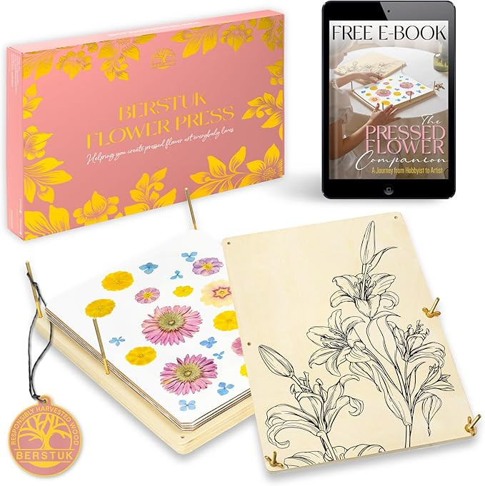 Berstuk Extra Large Flower Press Kit for Adults - This Big Flower Preservation Kit Measures 15" x... | Amazon (US)