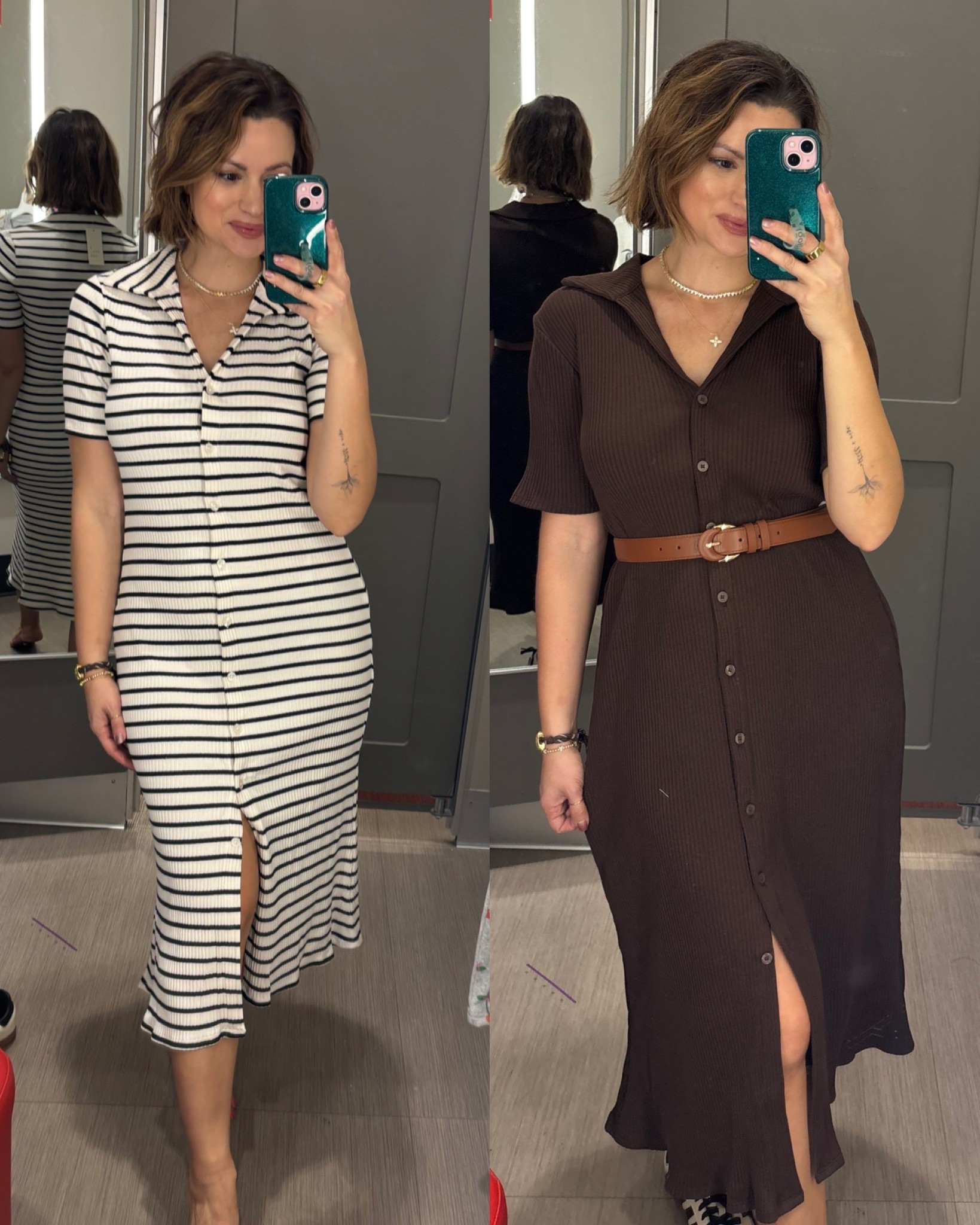 This midi dress from Target is so good! I love the buttons along the front. Really comfortable and flattering fit. Just under $40!

#LTKdayinmylife #LTKootd #LTKFindsUnder50