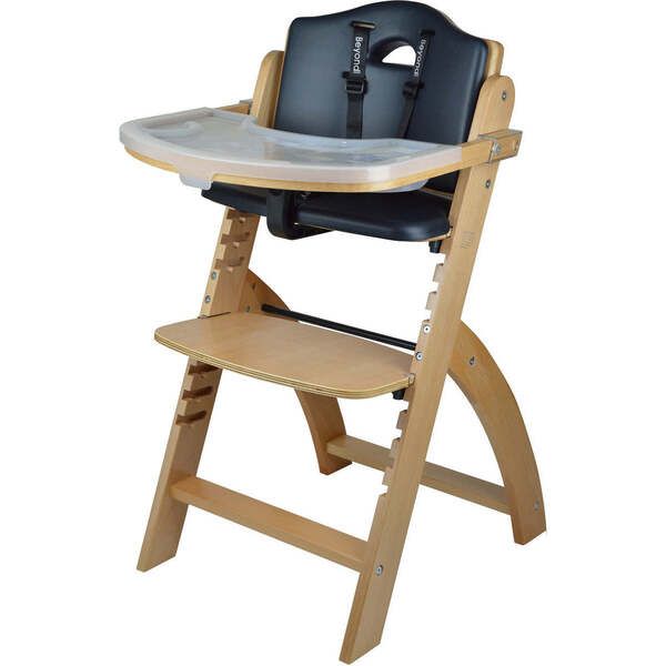 Beyond Junior Wooden High Chair, Natural Black Pearl | Maisonette