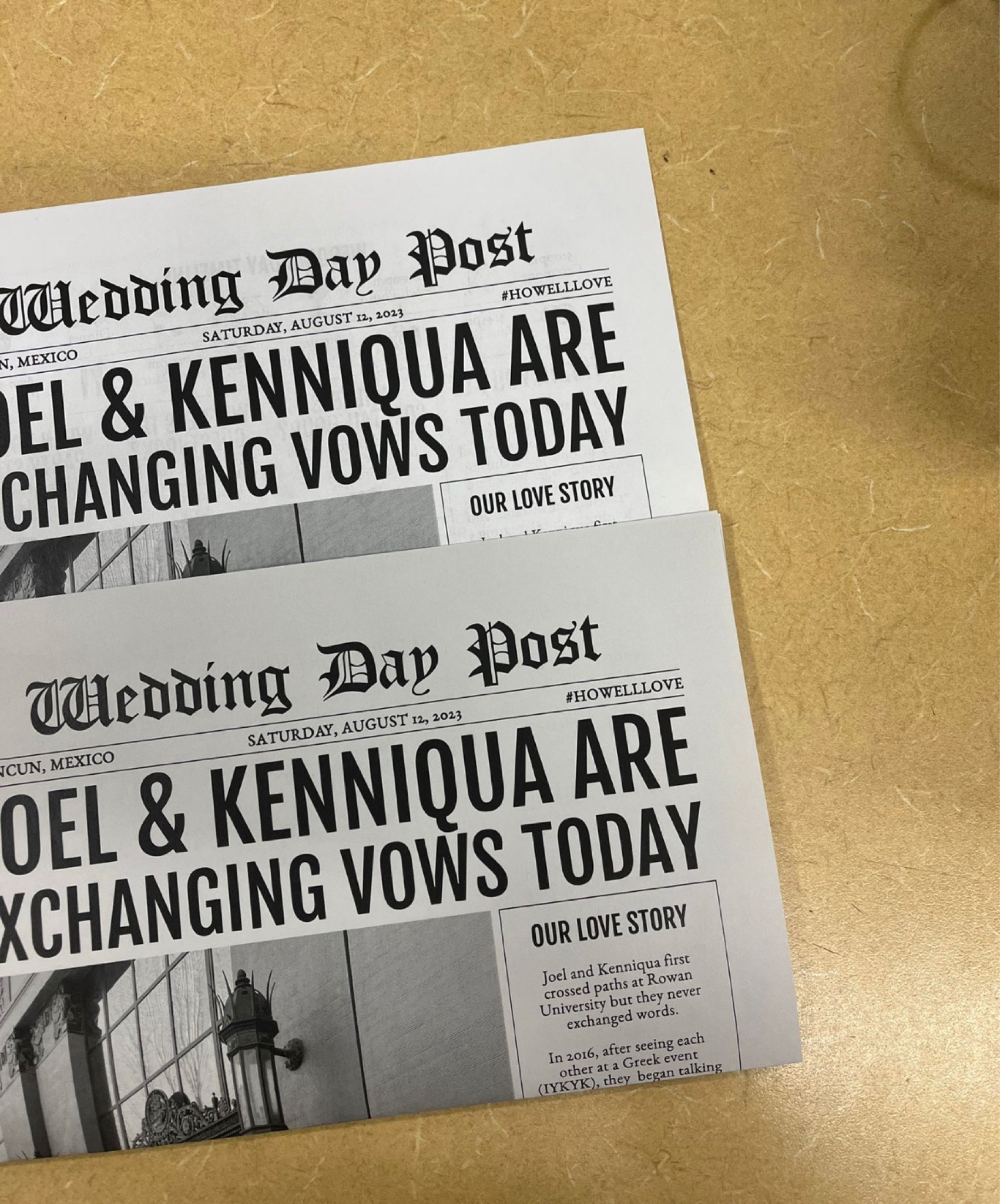 DIY Wedding Programs

Brides. Weddings. Wedding programs. DIY wedding. DIY wedding programs. Newspaper wedding program. 

#LTKSeasonal #LTKwedding #LTKtravel