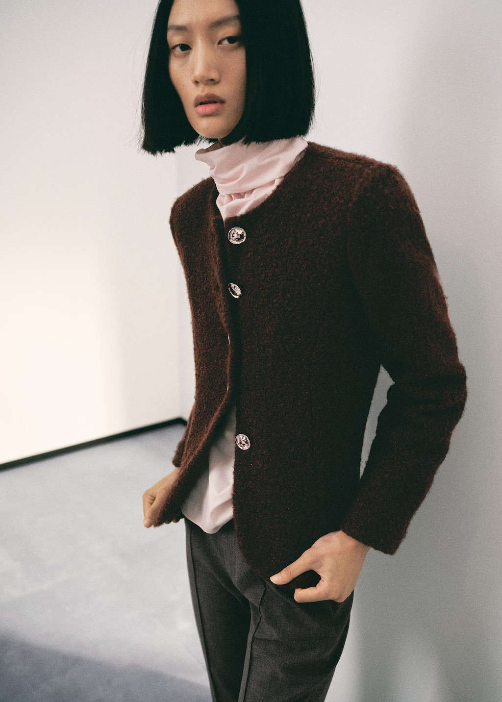 Bouclé jacket with jewel buttons - Women | MANGO USA | Mango (US/MX/AU)