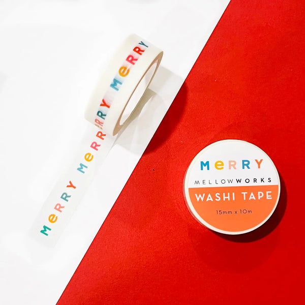 Merry Merry Holiday Washi Tape by Mellowworks | Mochi Kids