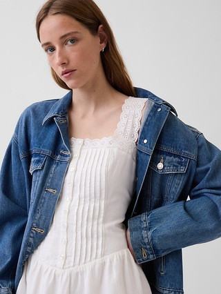 Pintuck Drop-Waist Mini Dress | Gap (US)