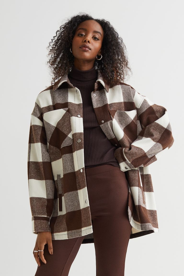 Brushed Twill Shirt Jacket | H&M (US + CA)