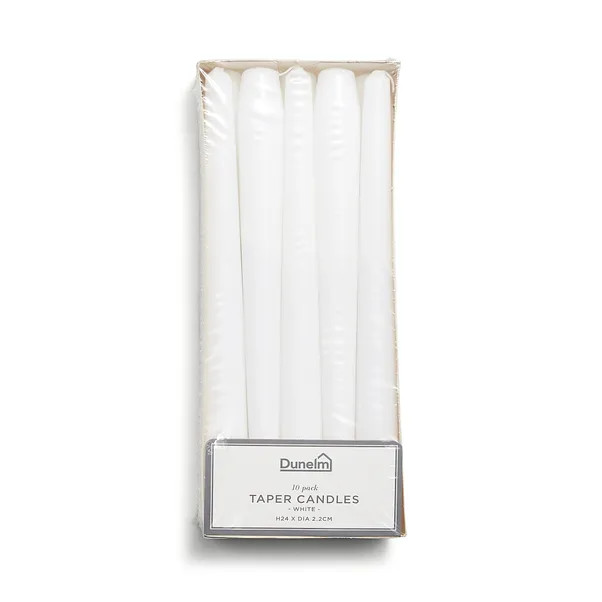 Set of 10 Taper Candles | Dunelm (migrated)